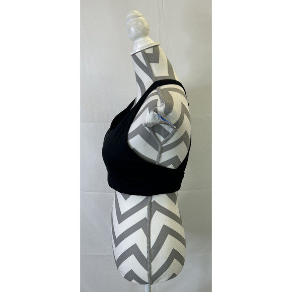 ZYIA ActiveBlack Adjustable Mesh Sports Bra Size Medium FS Benefits Charity - Picture 3 of 10